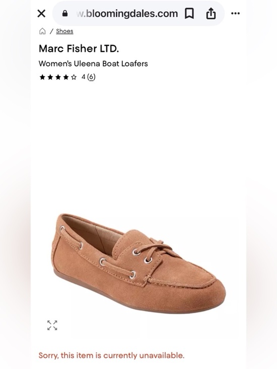 Marc Fisher Suede Boating Loafers Lace Up Medium Natural Size-6.5 NIB main image 6